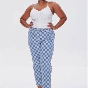 Forever21+ Checkered Jeans - 18